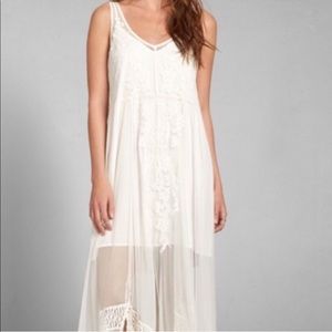 Abercrombie & Fitch white lace maxi dress